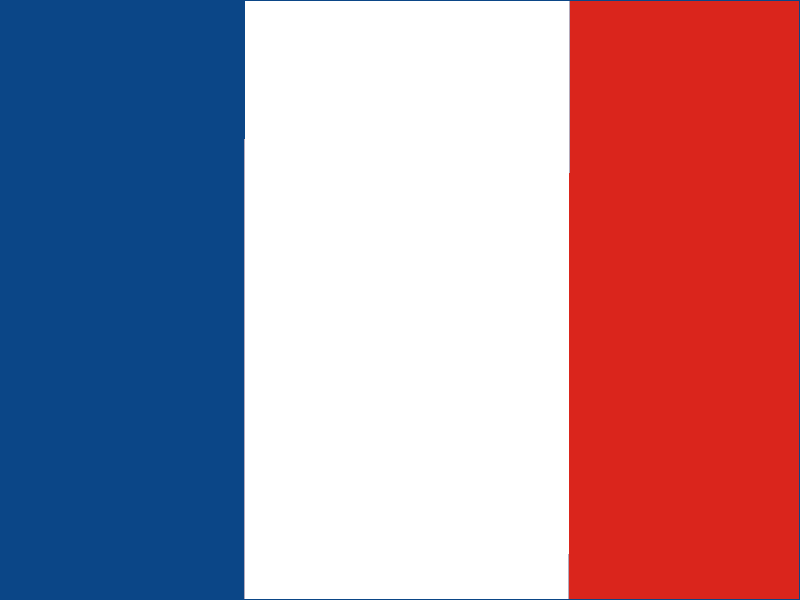 Die Nationalflagge von Frankreich.