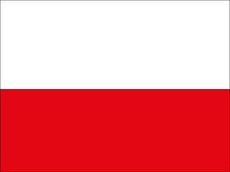 Staatsflagge von Polen.