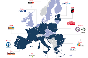 Europa-Karte mit den Euranet Plus Partnern