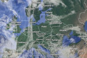 Ausschnitt aus einem Europa-Satellitenbild von Google Maps